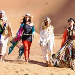 Four girls in the desert