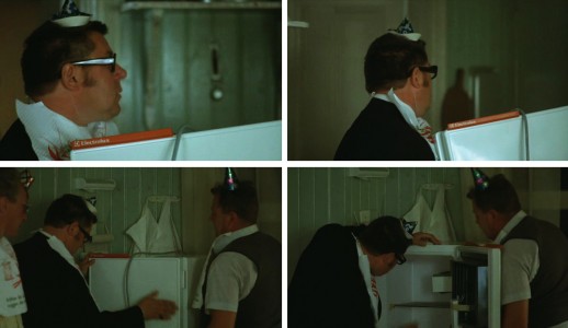 Electrolux refrigerator in En kärlekshistoria (1970, screen capture)