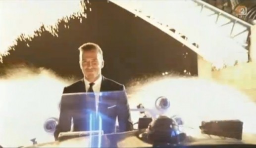 David Beckham at London 2012 opening ceremony (2012, screen capture from RTVSLO)