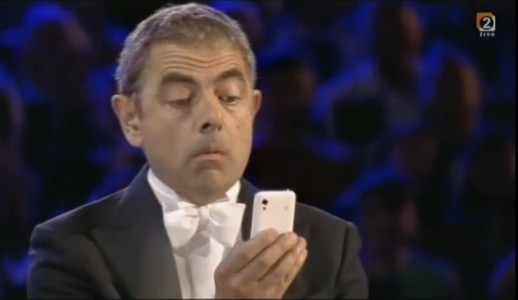 Samsung smart phone at London 2012 opening ceremony (2012, screen capture from RTVSLO)