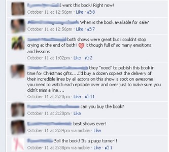 Comments from one of Modern Family's Facebook updates