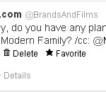 My tweet to ABC and Modern Family
